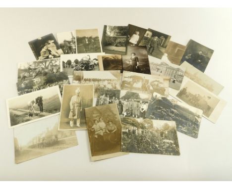 REAL PHOTOGRAPH POSTCARDS. Twenty-five portrait & group photographic postcards, mostly late 19th & early 20th century. Some w