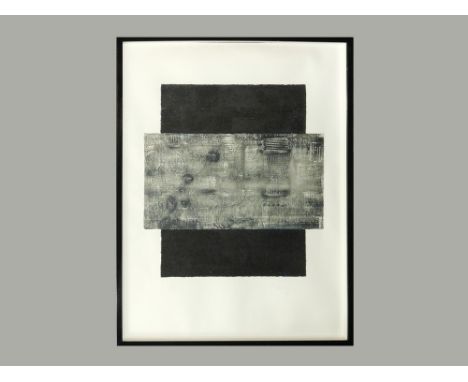 KEN SPOONER. Untitled abstract. Limited edition print/collage. Signed & No.1/50. Paper size 79 x 59cm.WE CANNOT SHIP THIS ITE
