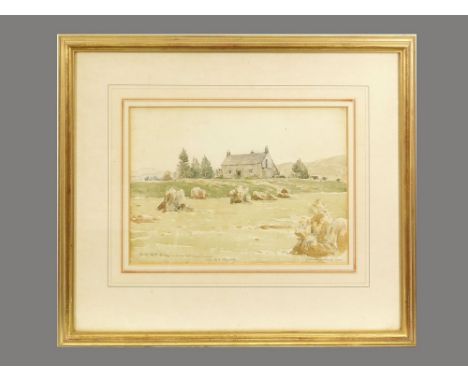 S.J. LAMORNA BIRCH. Farmstead. Signed in pencil & dated 1944. Inscribed 'To Mr and Mrs McKay with our best rememberences. Joh
