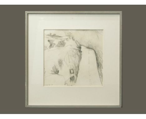 JULIAN DYSON. 'A Road.' Pencil drawing. Signed, titled & dated 2.91. 29 x 30cm.WE CANNOT SHIP THIS ITEM… Due to fragility, si