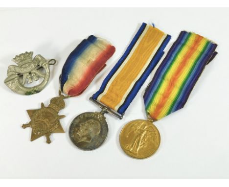 WWI MEDALS. The 1914-15 Star, British War Medal & Victory Medal awarded to 'S-2451 PTE. G. LUTEY. RIF.BRIG.' (all named). Als