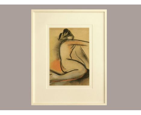 MARY STORK. 'Lure'. Mixed media. Signed & dated 22.10.02. Signed, titled & dated to the reverse. 26 x 37cm.WE CANNOT SHIP THI