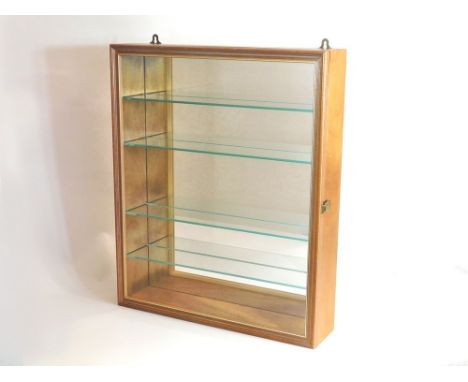 COLLECTOR'S CABINET. A wall hung collector's display cabinet. W51xH61xD12cm.WE CANNOT SHIP THIS ITEM… Due to fragility, size 