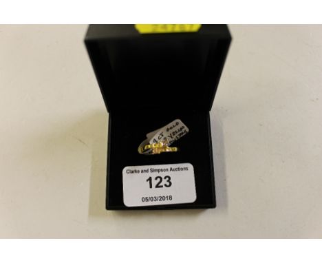 A 9ct gold plated dress ring 