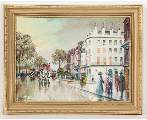 * ROLAND DAVIES (BRITISH 1904 - 1993),
LONDON and HIGH HOLBORN, LONDON
each oil on canvas, each signed
each 29cm x 39.5cm
Eac