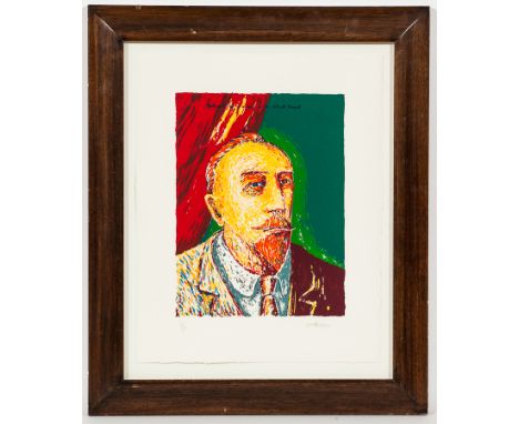 * NEIL MACPHERSON RSA RGI, 
PORTRAIT OF A MAN WITH A RED BEARD
printer's proof silk screen print, titled in the plate, furthe