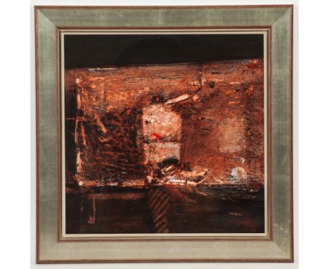 * CHARLES MACQUEEN RSW RGI,
TENEMENT MEMORY
oil on board, signed
55.5cm x 55.5cm
Framed and under glass
Note: Charles MacQuee