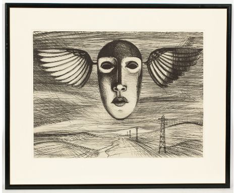 * KEITH MCINTYRE,
A FALLING ANGEL
artist's proof lithograph, signed and dated '91 (lower right) and inscribed 'A/P' (lower le