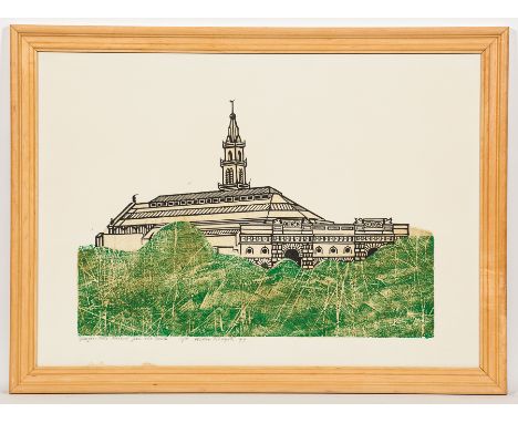 * WILLIE RODGER RSA RGI,
GLASGOW FISH MARKET FROM THE SOUTH
woodcut, artists proof, signed, titled and dated '73 in pencil
61
