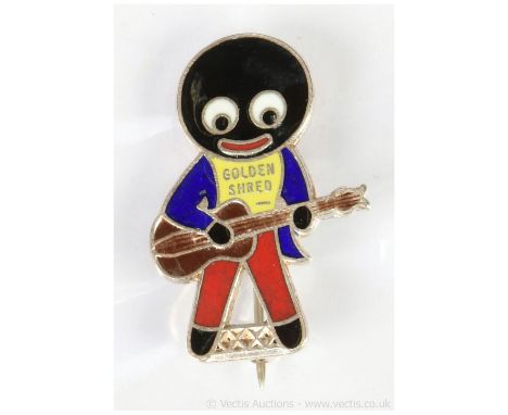Golly Guitarist badge (unofficial Robertson's style), in Sterling Silver, stamped to rear STERLING SILVER, Excellent Plus to 