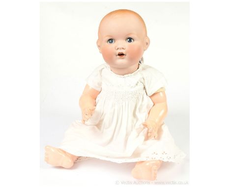 Armand Marseille vintage My Dream Baby bisque doll, German, 1920s, impressed AM 518 / 9 K, weighted blue eyes, open mouth wit