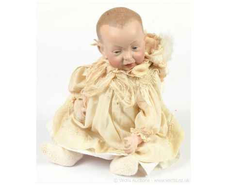 Kammer &amp; Reinhardt antique bisque character doll, German, c1909, impressed K * R 100 36, painted blue eyes, open/closed m