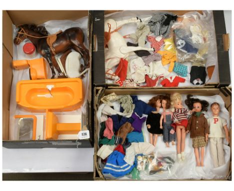 Pedigree Sindy, Paul and Patch vintage dolls, clothing and accessories, Fair to Good; (qty).