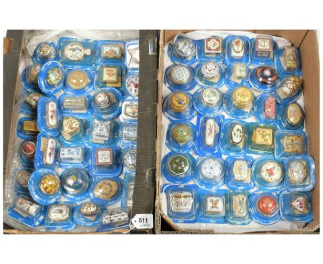 Del Prado Porcelain Trinket Box Collection, miniature porcelain trinket jewellery pill boxes, issue numbers #1-60 inclusive (