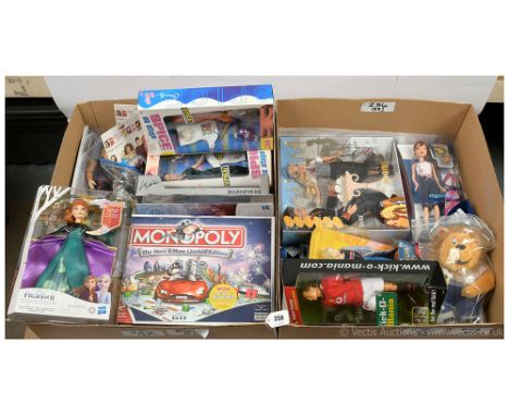 Collection of dolls and Monopoly, etc, including: (1) Jakks Pacific Kylie Minogue Silvanemesis; (2) Galoob Scary Spice Spice 