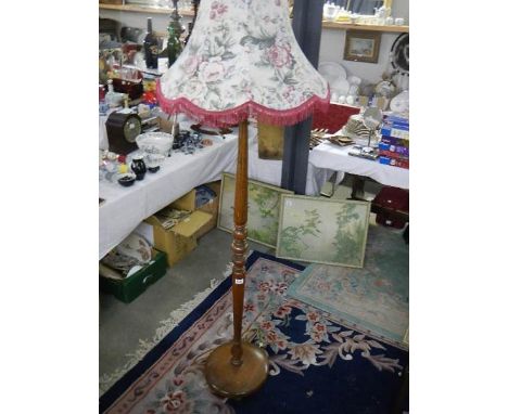 A standard lamp with shade, (collect only).
