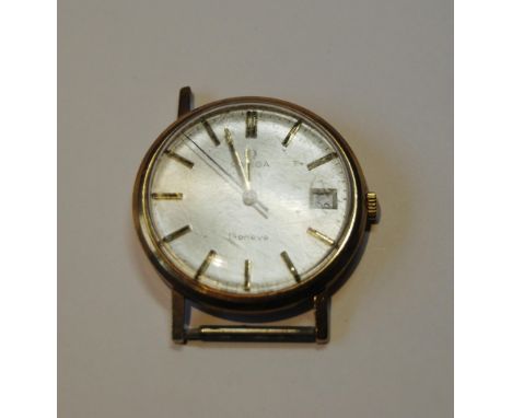 Gent's Omega 9ct gold watch, manual wind, 32mm.CONDITION REPORT: One lug lacking.