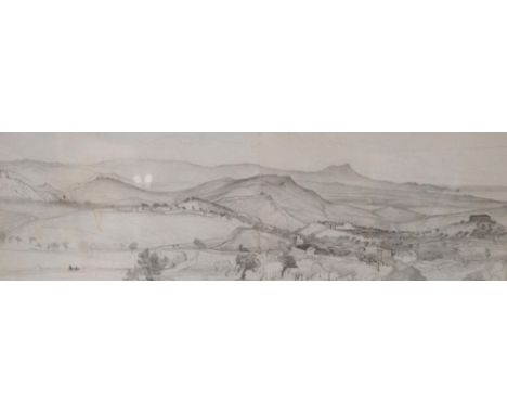 George Howard, 9th Earl of Carlisle (British, 1843 - 1911) Extensive view in Girgenti, Sicily Unsigned, pencil preparatory sk