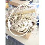 Box of approx 20 assorted extension leads
