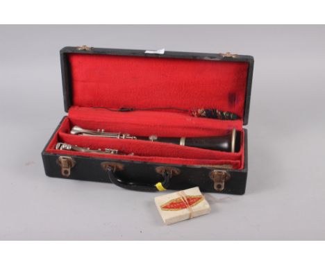 A clarinet, in case 
