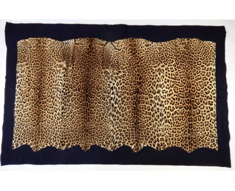 Taxidermy: African Leopard Skin Coaching Blanket (Panthera pardus), circa 1920-1930, a superb quality, constructed from four 