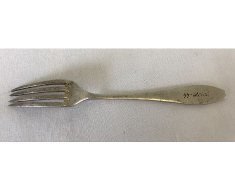 A German WWII fork with SS-Reich engraved on handle.  