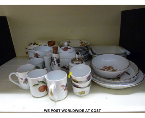 A large quantity of Royal Worcester Evesham dinner, tea and kitchen ware (approx thirty pieces)

