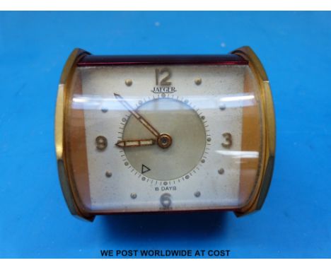 Jaeger 8 day alarm clock circa 1960 in cylindrical decagon form
