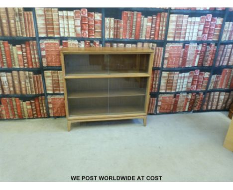 A retro light oak bookcase (W93cm) 