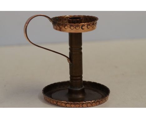 Arts &amp; crafts copper candle stick 