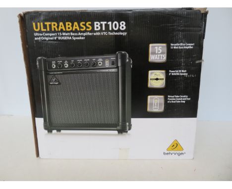 Ultrabass BT108 ultra compact 15w bass amplifier 