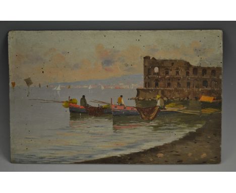 Italian School (19th/early 20th century)
Neopolitan Coast 
oil on panel, 18.5cm X 29cm