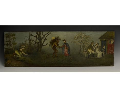 English School (19th century)
Fairytale Scene
oil on mahogany panel, 26cm x 81cm