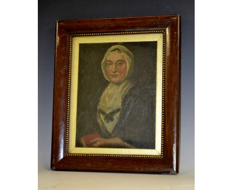 English School (19th century)
Portrait of a Lady
oil on board, labels to verso, 22.5cm X 17.5cm