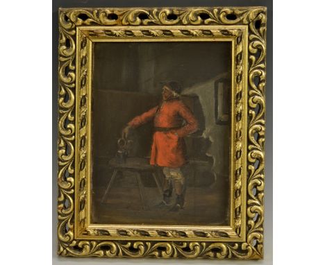 Victorian School
One for the Road
signed, oil on panel, 16cm x 20cm,framed