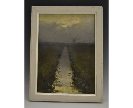 English School, 
A Memory of Southwold,
signed with monogram J. R. N., inscribed with title, oil on canvas, 24cm x 33cm, fram
