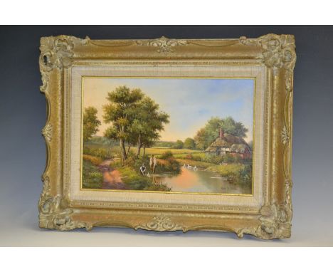 Peter A. Kotka
Remembering Childhood
signed, oil on panel, 30cm x 19cm, framed.
