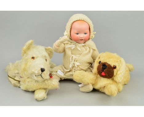 AN ARMAND MARSEILLE BISQUE HEAD BABY DOLL, nape of neck marked 'A.M. Germany 351./6.K.', sleeping eyes, painted lashes, open 