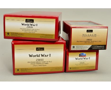 TWO BOXED W. BRITAIN WORLD WAR I BRITISH INFANTRY LADDER SETS, 1916 British Infantry Ladder Set, No.1 and No.2, Nos.23026 and