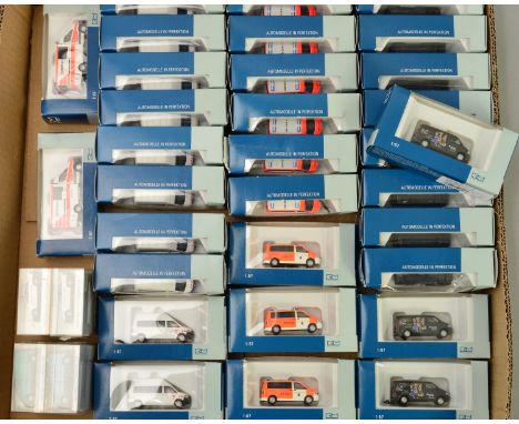 A QUANTITY OF BOXED RIETZE HO SCALE PLASTIC VEHICLES, all appear complete and to have hardly ever been removed from boxes, ma