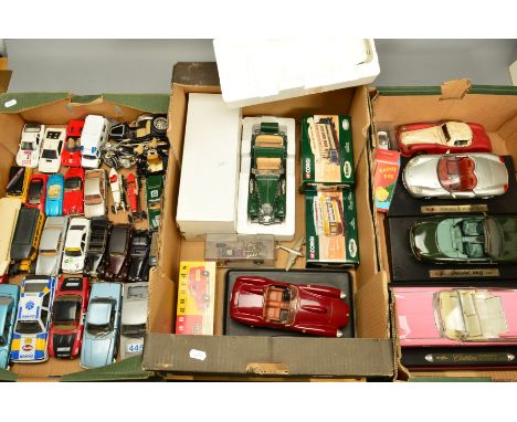 A QUANTITY OF BOXED AND UNBOXED DIECAST VEHICLES, to include Burago, Polistil, Rio, Brumm, Joal, Solido, Majorette, Dinky (Se