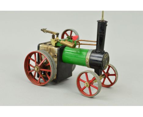 AN UNBOXED MAMOD LIVE STEAM TRACTION ENGINE, No.TE1A, not tested, playworn condition, complete with burner tray and steering 