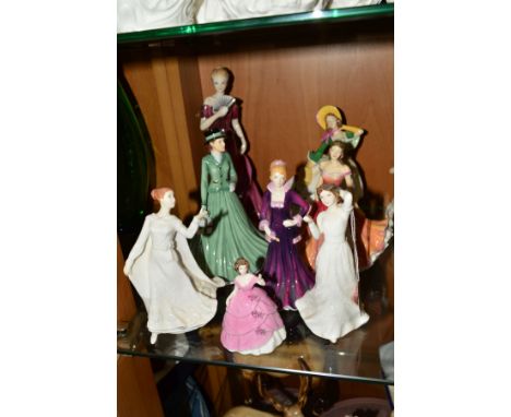 EIGHT VARIOUS FIGURINES, to include Royal Doulton 'With Love' HN3393, 'Wisdom' HN4083, 'Best Wishes' HN5455 and 'We Wish You 
