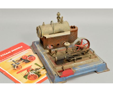 AN UNBOXED WILESCO D16 LIVE STEAM ENGINE, not tested, missing chimney and accessories, playworn condition with paint loss, we