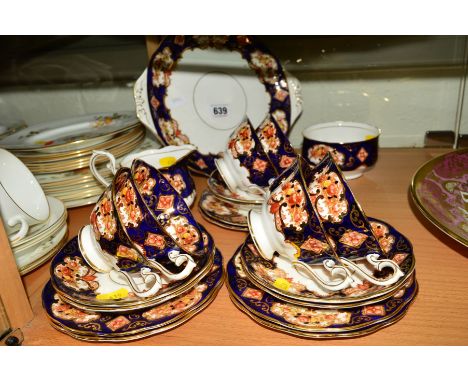 ROYAL ALBERT 'HEIRLOOM' TEAWARES, to include cake plate, milk jug, sugar basin (hairline), six cups, six saucers and six side