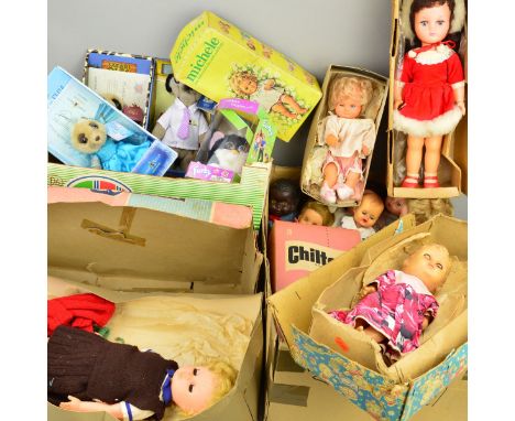 A COLLECTION OF PLASTIC AND VINYL DOLLS, majority British Made, c.1960's, to include boxed Pedigree 'Michelle' baby doll, two