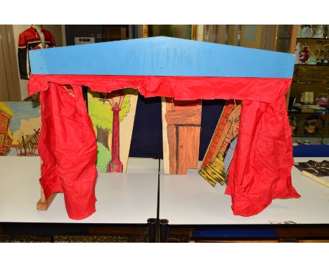 A PELHAM PUPPET THEATRE, appears largely complete, some damage and wear, height approximately 95cm x width approximately 100c