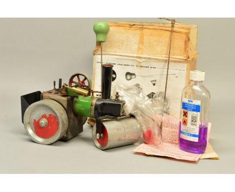 A BOXED MAMOD LIVE STEAM ROLLER, No.SR1, playworn, earlier production model but complete with accessories, driving chain and 