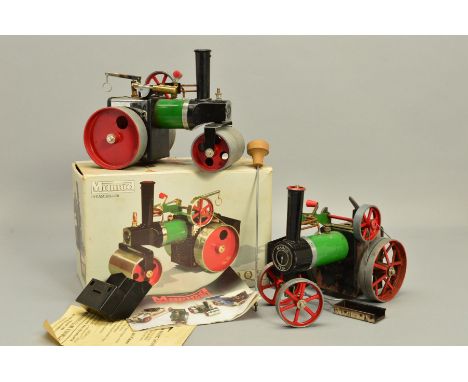 A BOXED MAMOD LIVE STEAM ROLLER, No.SR1A, not tested, playworn condition and appears to be missing some small items, with bur