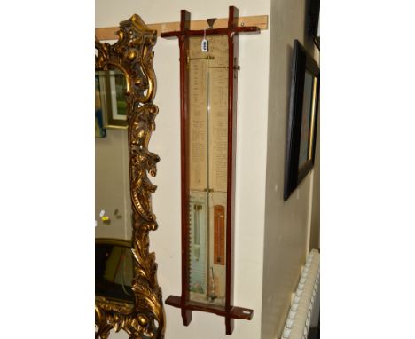 A VICTORIAN OAK CASED ADMIRAL FITZROY BAROMETER, height 108cm
